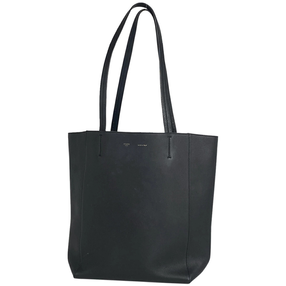 Celine logo tote bag shoulder leather black